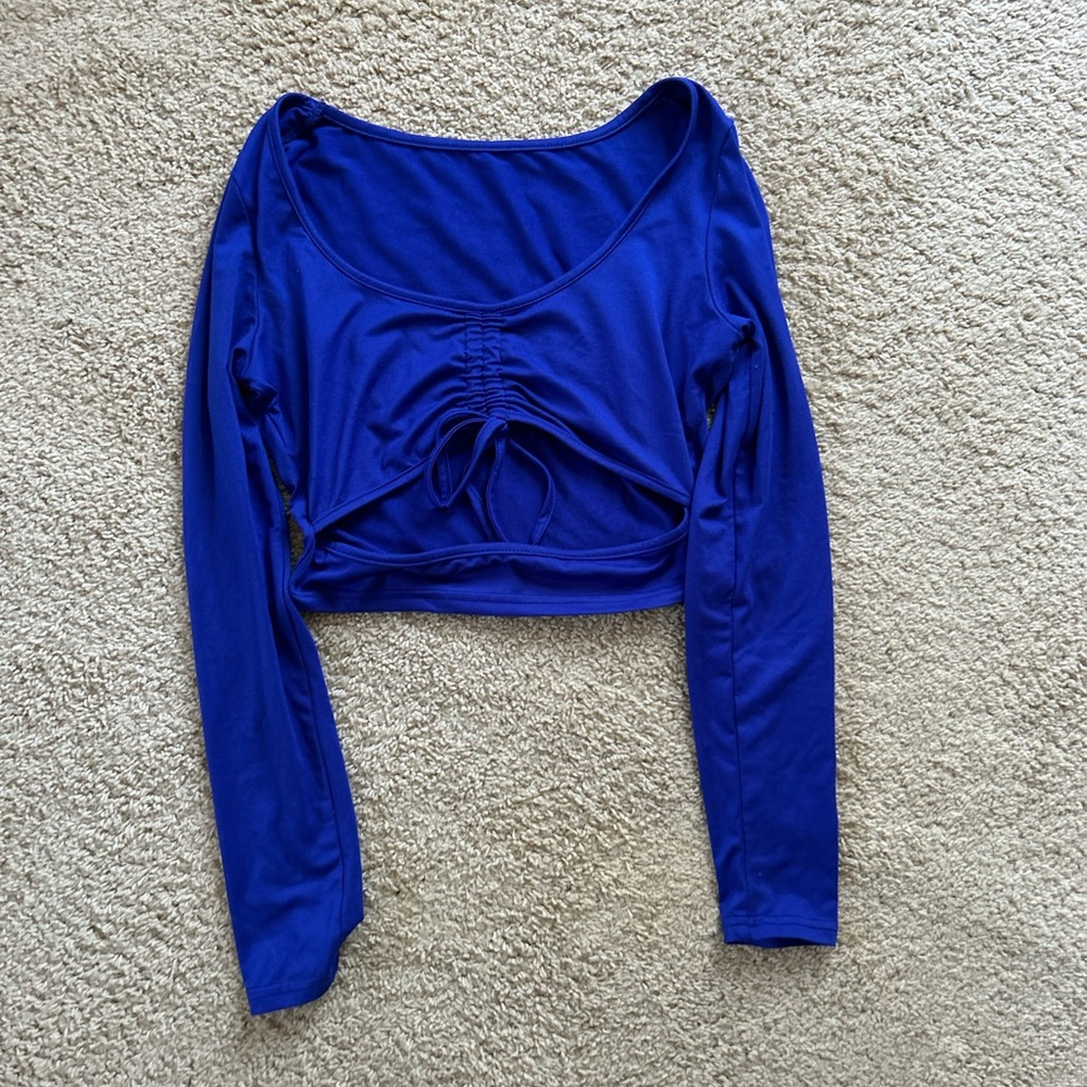 Blue Crop Top